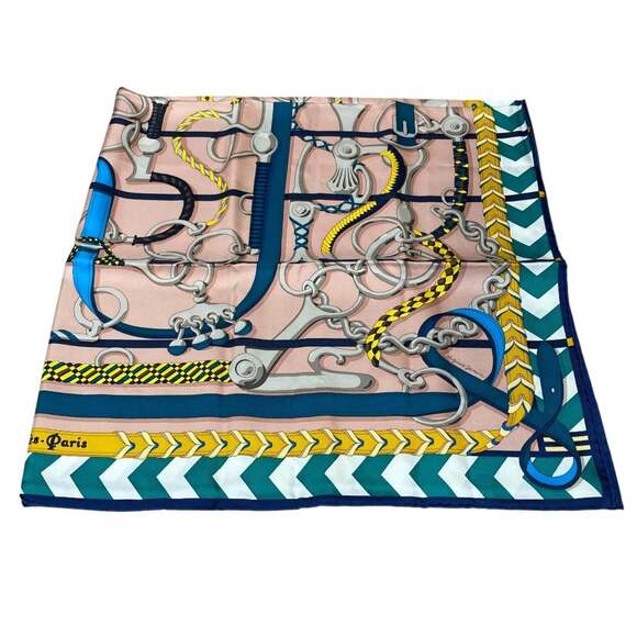 HERMES Authentic Black Silk Scarf - Picture 2 of 7